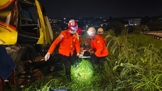 Passenger bus crash in Indonesia kills at least 16 people, official says