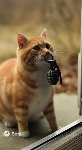 😼💣 Mr. Cat just dropped grenade… #cats #cat #funny #memes #cute