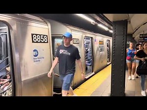 R160A & R160B Siemens (R) trains entering and leaving Lexington Avenue-59th Street, in Manhattan.