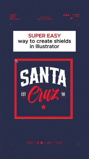 ZEET on Instagram: "Super EASY way to create shields and badges using the mirror tool in Adobe Illustrator. With this method, you can create a shield/badge that fits around your text rather than trying to force text inside. 🙌🏼 . Comment ‘shield’ or ‘badge’ and I’ll send you the link to my free shield vector pack. . . . . . . #adobeillustrator #graphicdesign #adobeillustratortutorial #posterdesign #graphicdesigntips #graphicdesigner #graphicdesigndaily graphic design tutorial #logodesigner #typ