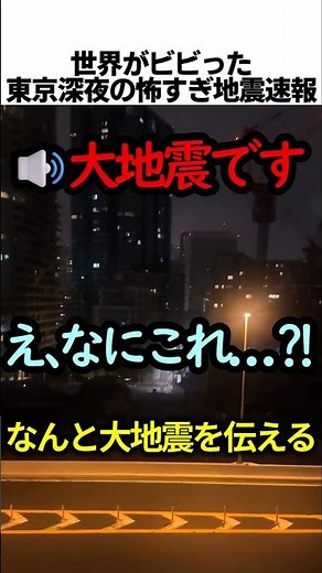 The Terrifying Earthquake Alert in the Middle of the Tokyo Night