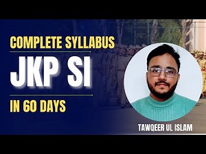 JKSSB JKP Sub Inspector JKPSI Complete Syllabus Covered Free