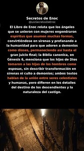 Enoc 19:1 describe cómo ángeles caídos engendran sirenas y corrompen a la humanidad hasta el juicio