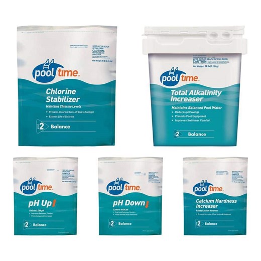 Pool Time Above Ground Pool Start‑Up & Balancer Kit for New Fill – Stabilizer, Alkalinity, pH & Calcium Adjusters - The Home Depot