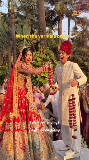 Varmala Broke during Wedding | Couple Goals | Romantic Couple | Indian Wedding | Lehenga | Bridal