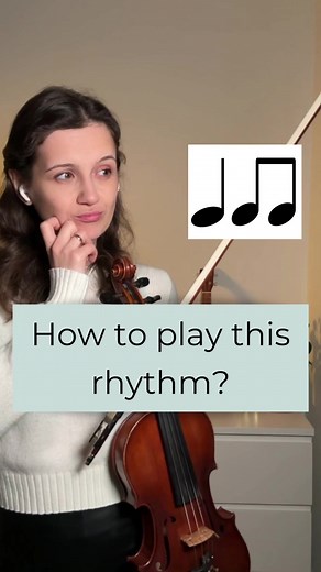 Quarter note two eighths with a metronome set at 50 bpm. (One beat equals one quarter note.) 🎻Play along with me on the open D string, and then we will apply this rhythmic pattern to a one-octave D major scale, going up and down. ❗️Pay attention to bow distribution! Use the entire bow when playing the quarter notes and only half of the bow when playing the two eighths. 🎻Listen to the metronome. ✨Thank you for watching! I hope you found it helpful. #violintips #rhythm #violinpractice #yuliiavio