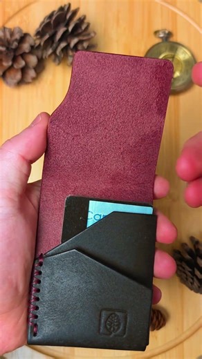 Minimalist Leather Wallet Build | Burrow Wallet | Badalassi Carlo & Pueblo Black | DIY PDF Pattern