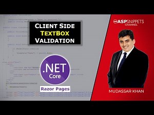 Client Side validation for TextBox in ASP.Net Core Razor Pages
