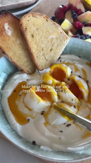 Delicious Breakfast with Fresh Farm Eggs