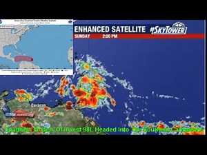 Spaghetti Models Of Invest 98L Headed Into The Southern Caribbean!