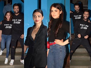 Uri Success Party: Vicky Kaushal & Yami Gautam Wear ‘How’s The Josh?’ Sweatshirts!