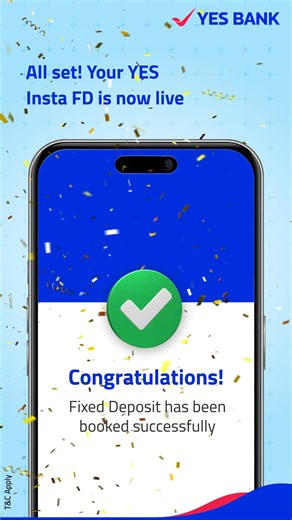 Opening an FD just got easier! With IRIS by YES BANK, you can book a YES InstaFD digitally using only PAN & Aadhaar verification. No physical KYC or branch visits needed. Download the IRIS by YES BANK app now and complete your booking in minutes. *T&C Apply. | YES BANK