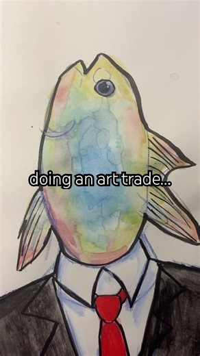 ‪@ONEX-DRAWZ‬ hope u like it! #art #sketchbook #arttrade #drawing #artist #watercolor #draw