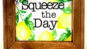 Do you love lemons?! 🍋 Let's make a super cute and easy lemon sign, using a canvas and a dish towel from Walmart! I love how this turned out and how super easy it was!! #DIY #walmart #lemondecor #canvas #lemon #replay | Creating Through Chaos