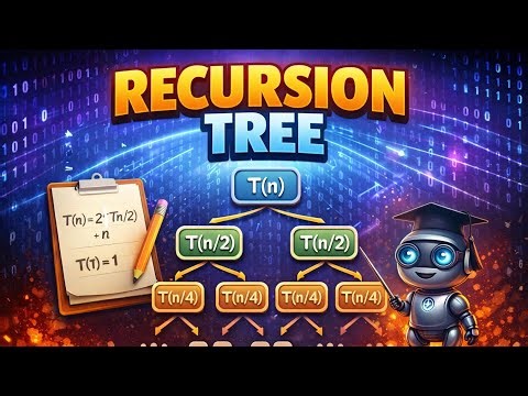 Recursion Tree Method Explained | Solve Recurrences Easily 🌳