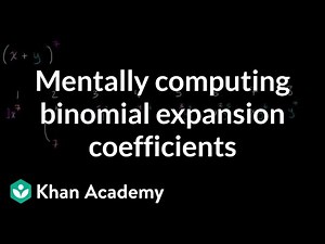 Algorithm for mentally computing binomial expansion coefficients Video Lecture - Engineering Mathematics