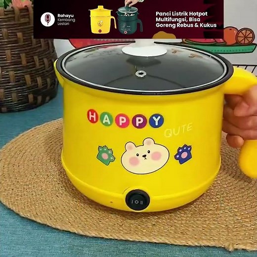 Panci Elektrik Hotpot Serbaguna Kapsitas 0,8 Liter