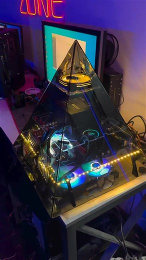 Behold: The Gaming Pyramid. 🔺 This custom rig is the centerpiece of my 'GAMING ZONE.' They said I couldn't build a monument to gaming... I said, 'Hold my RGB.' Show us yours!!? | Tech Diversity Ltd