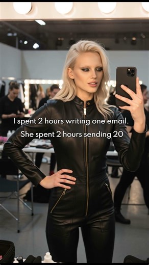 I spent 2 hours writing one email. She spent 2 hours sending 20