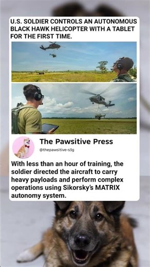 Less Than 1 Hour Training: U.S. Army Pilotless Black Hawk Demo (Sikorsky MATRIX Autonomy)
