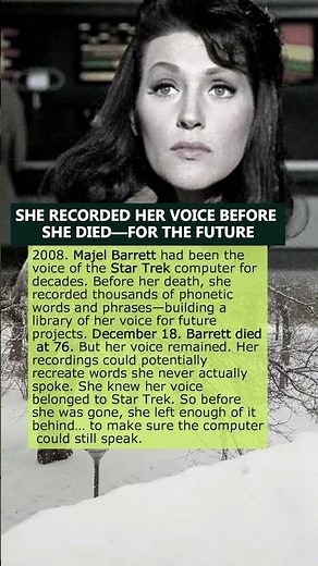 SHE RECORDED HER VOICE BEFORE SHE DIED—FOR THE FUTURE