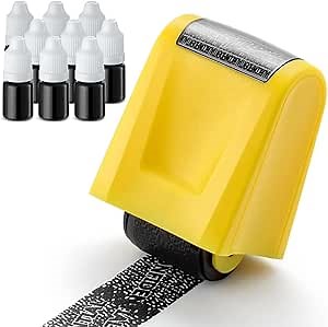 Address Blocker Roller Stamp Cover up id Police Identity Theft Protection Confidential Mail Stamp Blackout Marker for documents Security Ink id Theft Mail Privacy Stamp to Cover Personal Information