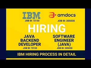 IBM & AMDOCS Hiring for Java Backend Developer | Software Engineer (Java) |