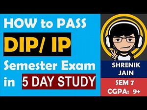 How to 𝗣𝗔𝗦𝗦 DIP/IP (Digital Image Processing) Semester Exam| University exam