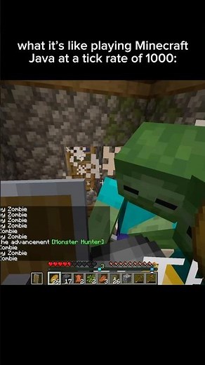 Minecraft Java but tick rate is set to 1000 ticks per second #minecraftjava #minecraftfunny