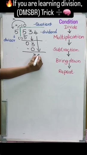 Easy long division method for beginners