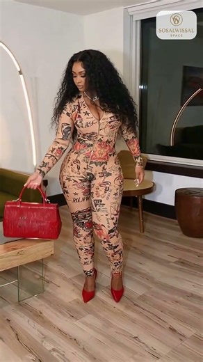 Zip Up the Vibes — Printed Long Sleeve Jumpsuit