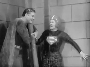 “Lucy and Superman” is an episode of the sitcom I Love Lucy in 1957. The episode features a guest appearance by George Reeves as Superman. His character is referred to as “Superman” throughout the episode (rather than “George Reeves” or “the actor who plays Superman”), with hints throughout the script meant to clue adult viewers in that the character is actually only an actor. | Vintage Everyday