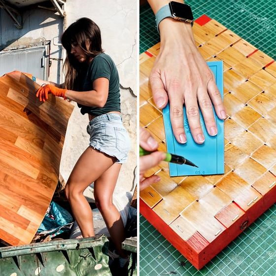 From Trash to Treasure ! Upcycling Linoleum Edition