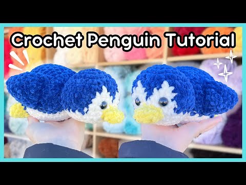 Splooting Penguin Tutorial ✨ FREE LOW-SEW Market-Friendly Amigurumi Pattern! 🐧