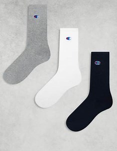 Champion 3 pack crew socks in multi   | ASOS