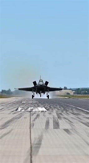 Military Fighter Jet Heavy Brake Landing High Speed Runway Stop Cinematic Style Visual Texture Reali