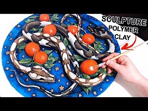 Snakes Sculpture - Polymer Clay and Painting