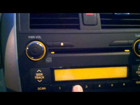 2010 corolla radio problem