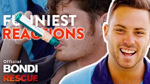 We take a look at some of the funniest reactions to analgesic gas (aka the infamous #greenwhistle) on Bondi Rescue. | Bondi Rescue