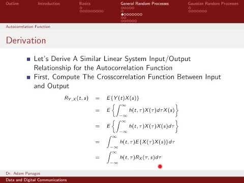 Output Autocorrelation Function Derivation (1/4)
