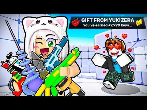 I pretended to be a EGIRL to get GIFTED EVERYTHING in Roblox Rivals!