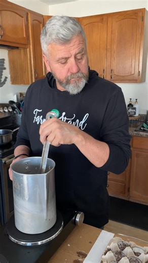 Cold winter day…Dave is replenishing his fire starter stock. Good for outdoors and great for fire places! | The Farm Stand