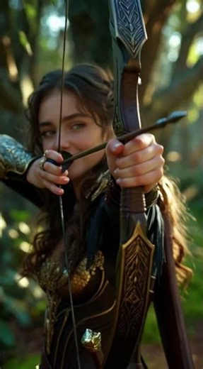⭐ Epic Elven Archer Forest Bow Cosplay! 🏹🔥 #aiart #fantasy