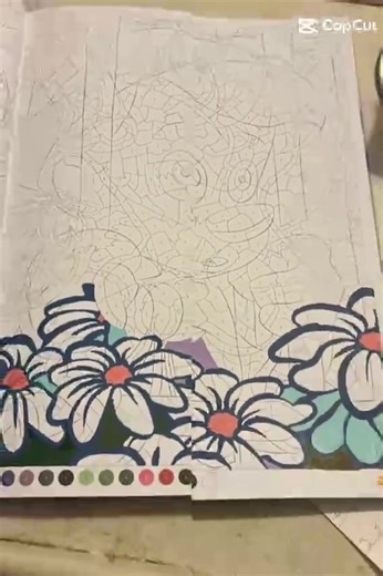 Flower from Bambi #bambi #disneyland #colourbynumbersbook #disneycoloringbook