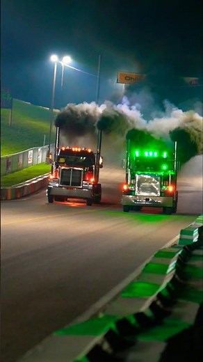 Uphill Semi Drag Racing UNDER THE LIGHTS