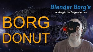 Borg cube, well, donut, done with geometry nodes