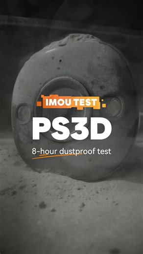 Imou Test 🔍 | Dust Test 🌪️ The Imou PS3D, with its IP67 weatherproof rating, undergoes a rigorous dust test to prove its reliable protection in harsh environments. From wind and sand to daily outdoor exposure — PS3D keeps performing flawlessly. 💪 #Imou #PS3D #ImouTestSeries #IP67 #DustTest #SmartSecurity #OutdoorCamera #DurabilityTest | Imou Global