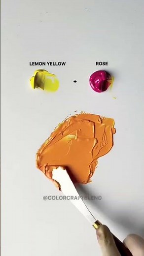 How Lemon Yellow + Rose Create a Bright and Dreamy Color Satisfying Color Mixing 🌸💛 #shorts