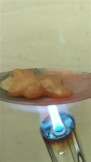 what happen coffee in to fired red hot spoon #science #experiment