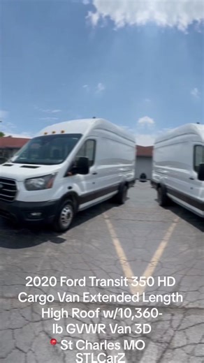 Introducing Our Latest Arrival: The 2020 Ford Transit 350 HD Cargo Van Extended Length High Roof w/10,360-lb GVWR Van 3D! 🚗🌟 🚗 VIN: 1FTRS4UG1LKB17918 📅 Year: 2020 🚀 Make: Ford 🏎️ Model: Transit 350 HD 🌟 Trim: Cargo Van Extended Length High Roof #stlcarzfamily #stCharles #stlcarz #usedcarMO #viralcar #trucks #usedvan #Ford